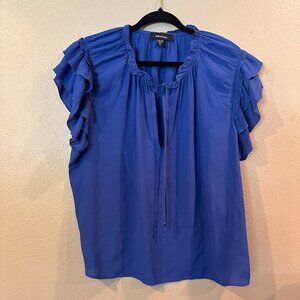 Karen Kane Royal Blue  Flutter Sleeve Top, XL